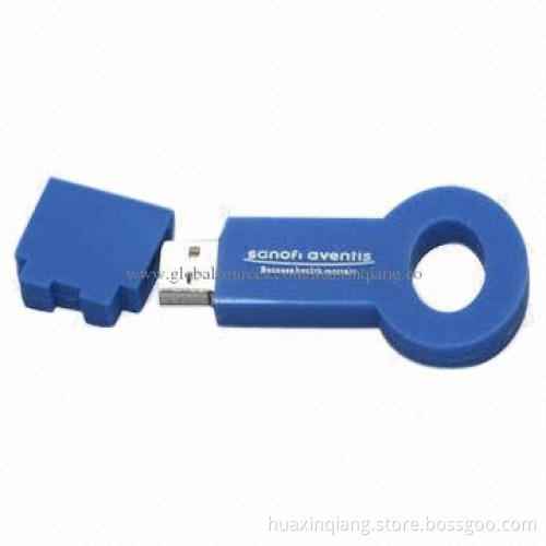 Key-shaped USB Flash Drive, 512MB-16GB Capacity, User-defined Color, 5-year Warranty, USB2.0